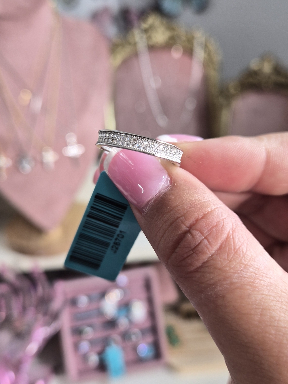 925 Moissanite Pave Band Size 7 0.50ct